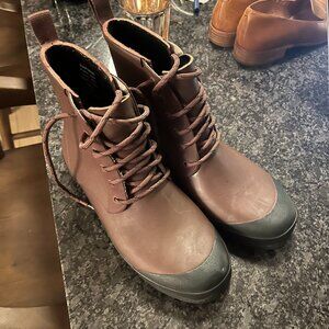 Madewell Burgundy Rubber Boots 8